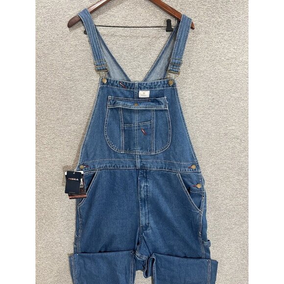 NWT Hisea Denim Carpenter Bib Overalls Men’s 38x32 Workwear - Picture 2 of 16